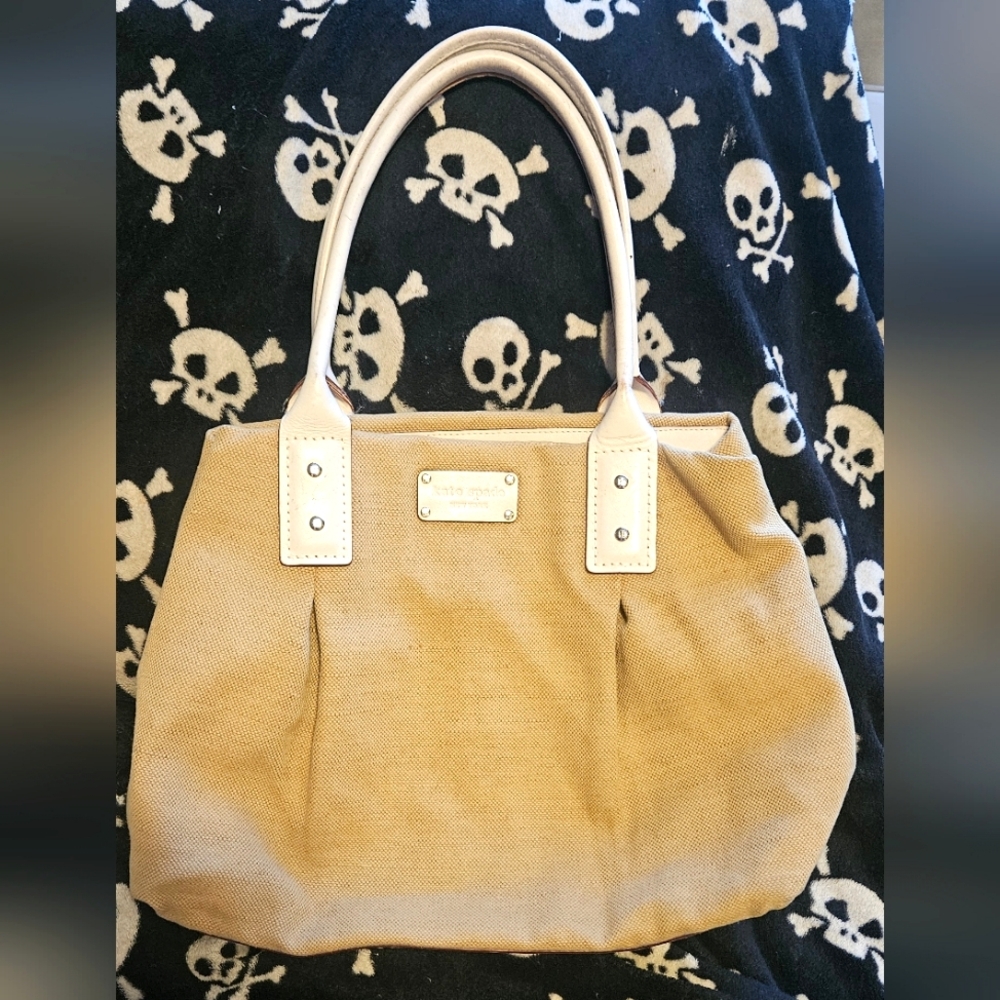 Kate Spade rare Woven Hemp tote bag